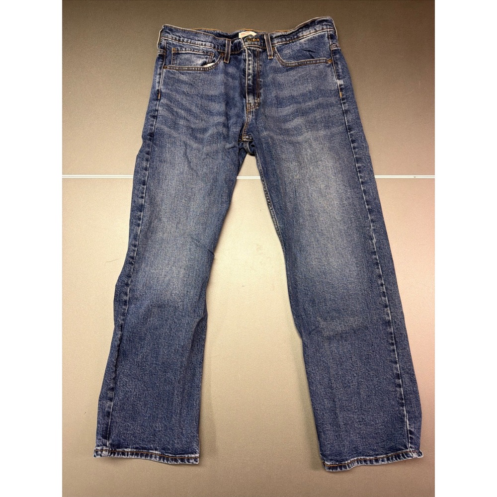 Signature‎ Levi Strauss Mens Loose Fit Jeans Blue Medium Wash 35x28 Denim